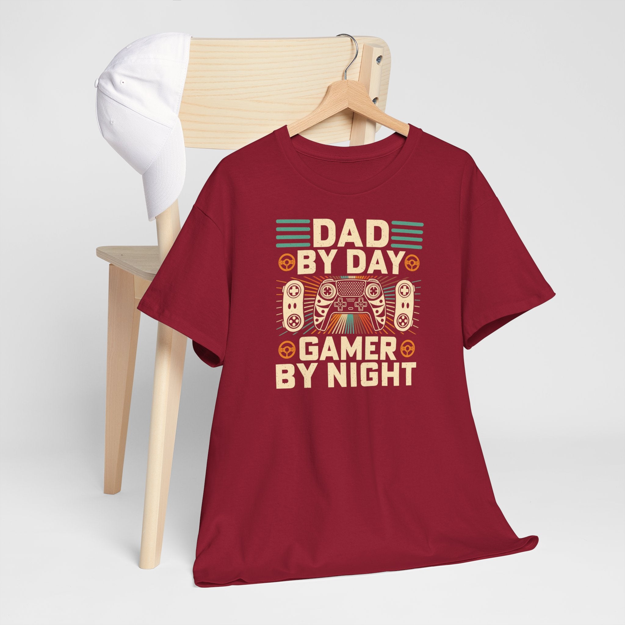 Vaderdag Papa Cadeau - T-shirt - Dad by Day, Gamer by Night - Oversized #6