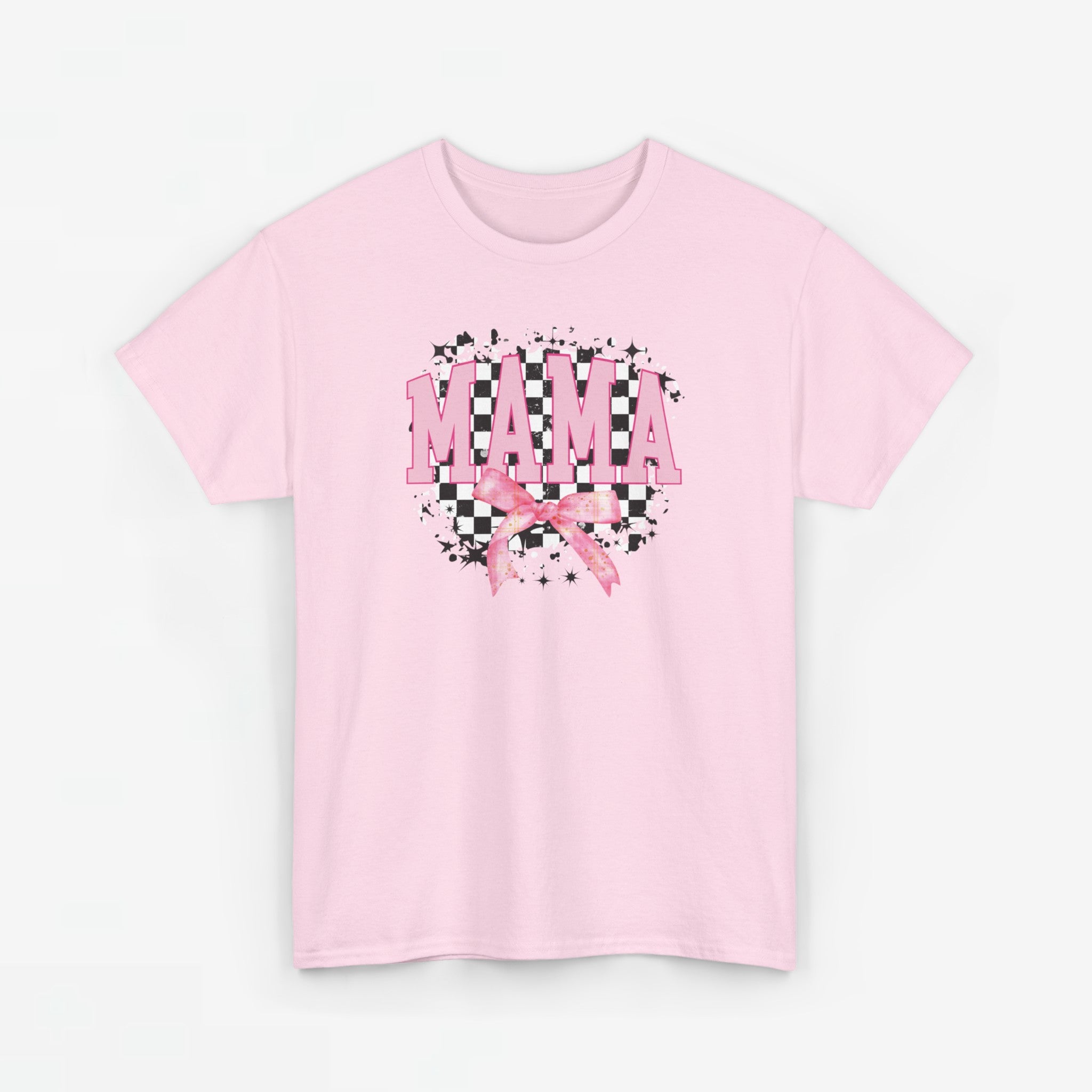Moederdag Mama Cadeau - T-shirt - Retro Roze Strik - Oversized - #24