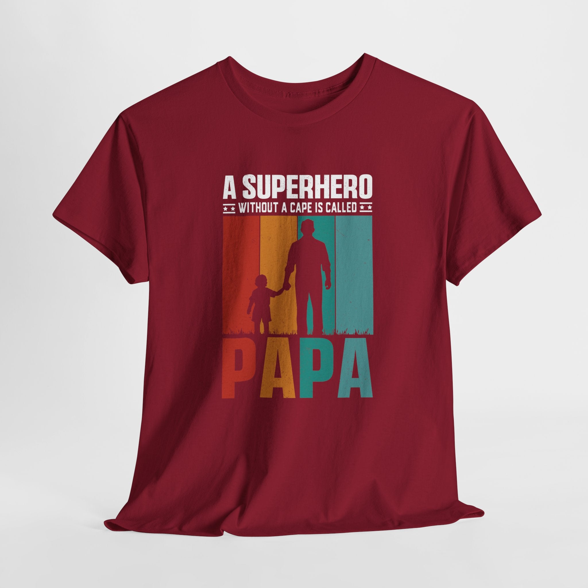 Vaderdag Papa Cadeau - T-shirt - A Superhero without a cape is called PAPA - Oversized #24