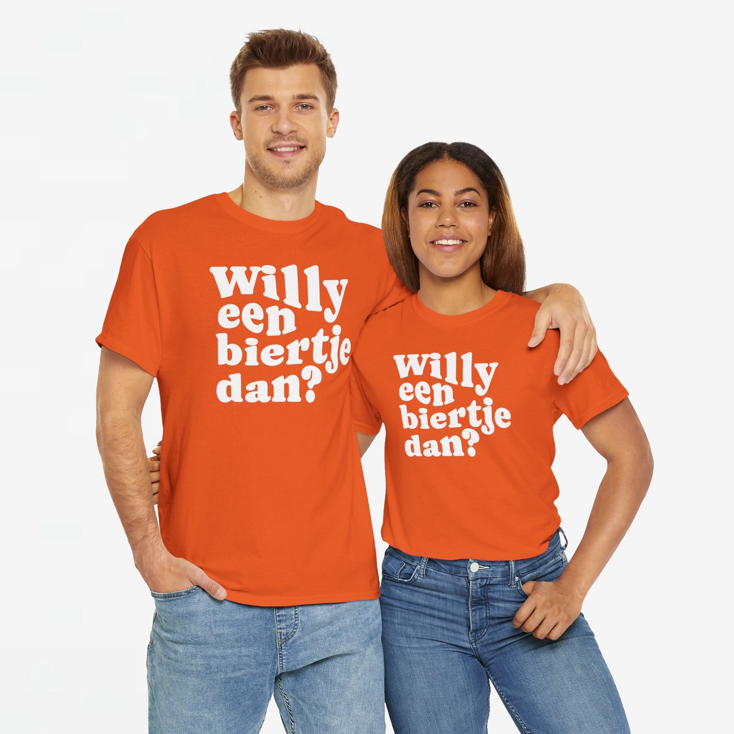 Willy een biertje dan? | Front Print | Koningsdag T-shirt | Oversized