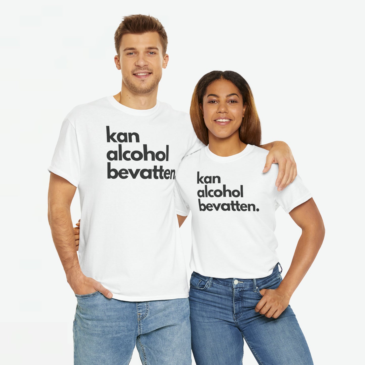 Kan Alcohol Bevatten | Front Print | Koningsdag T-shirt | Oversized