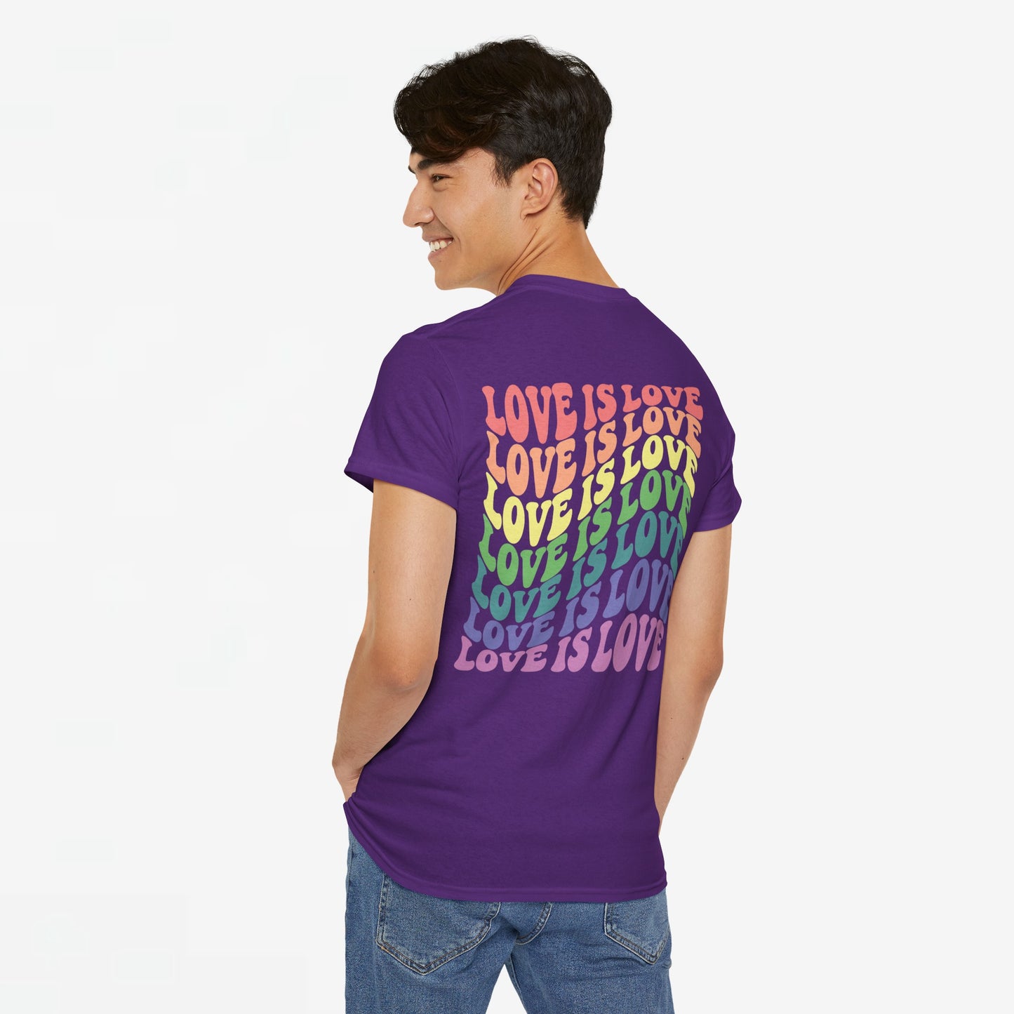 Gay Pride T-shirt - Love is Love - Back Print - Oversized #7