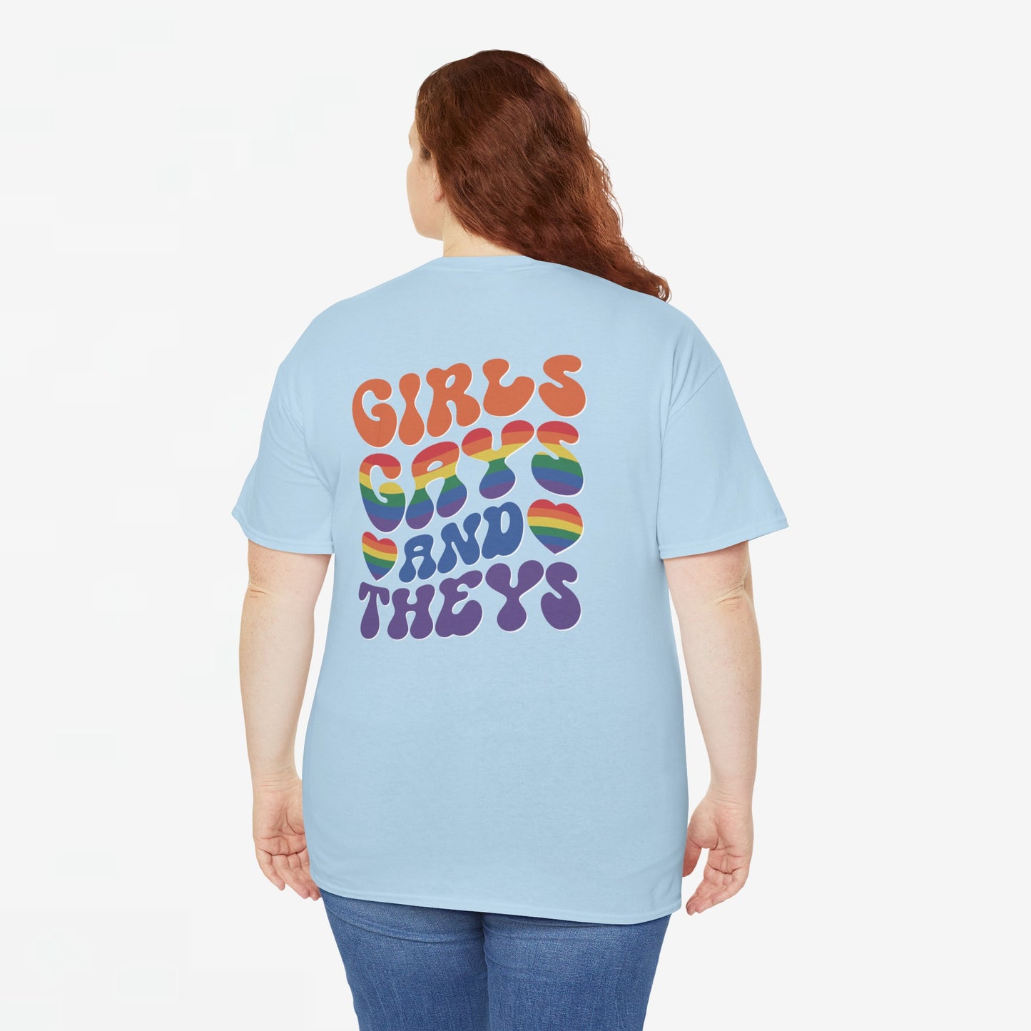 Gay Pride T-shirt - Girls Gays and Theys - Back Print - Oversized #21