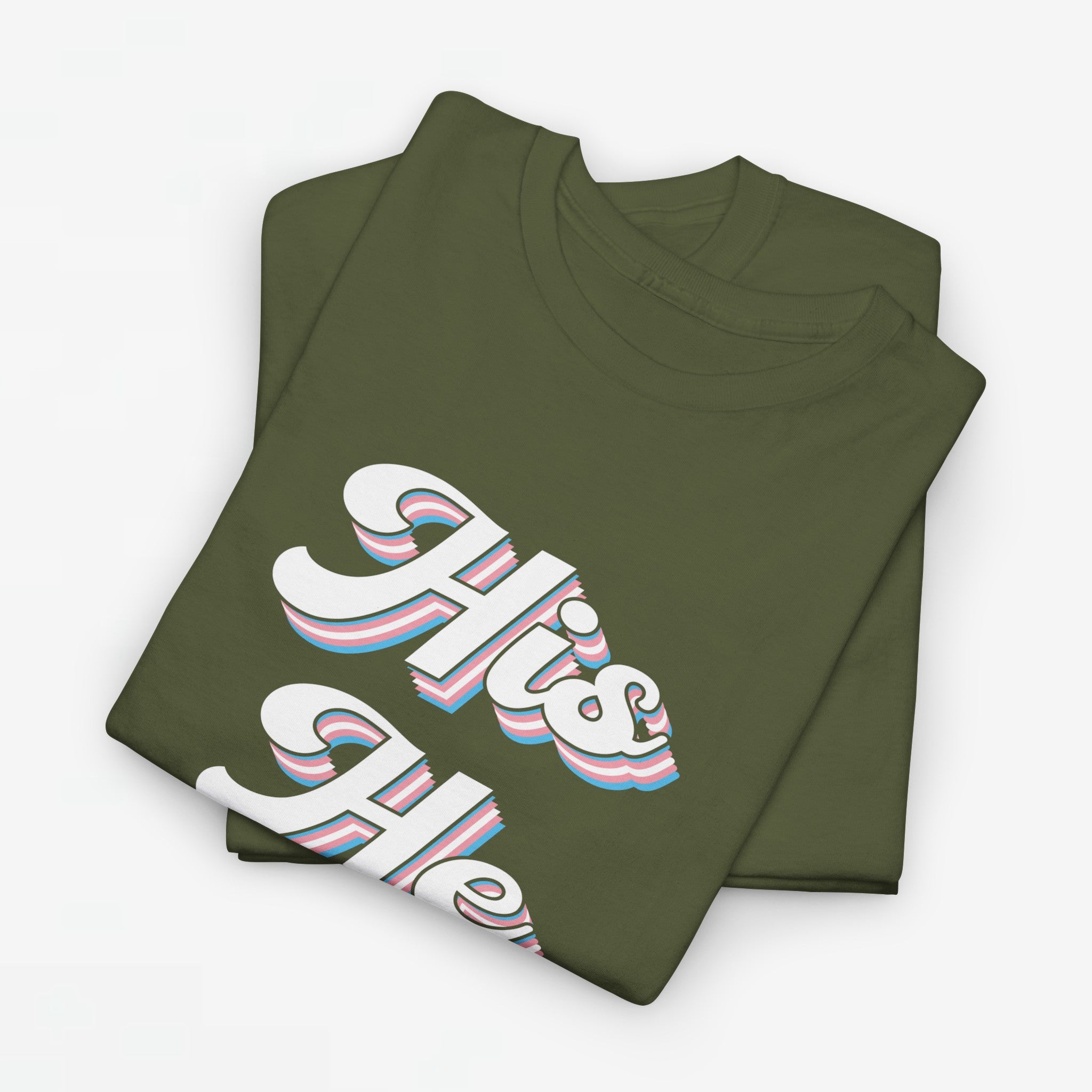 Gay Pride T-shirt - His He Him - Oversized #63
