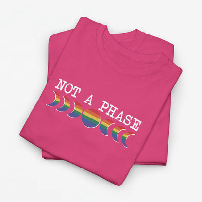 Gay Pride T-shirt - Not a phase (witte tekst) - Oversized #2