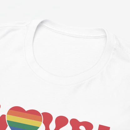 Gay Pride T-shirt - Love is about heart, not parts - Oversized #31