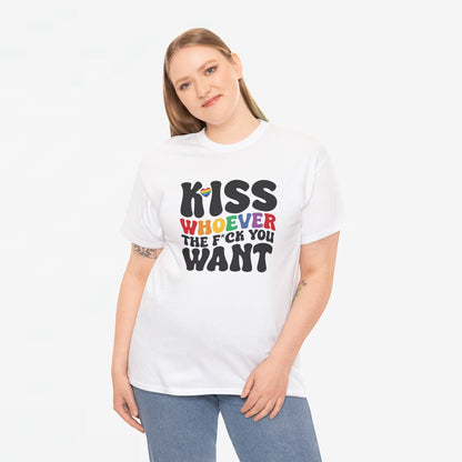 Gay Pride T-shirt - Kiss whoever the f*ck you want - Oversized #34