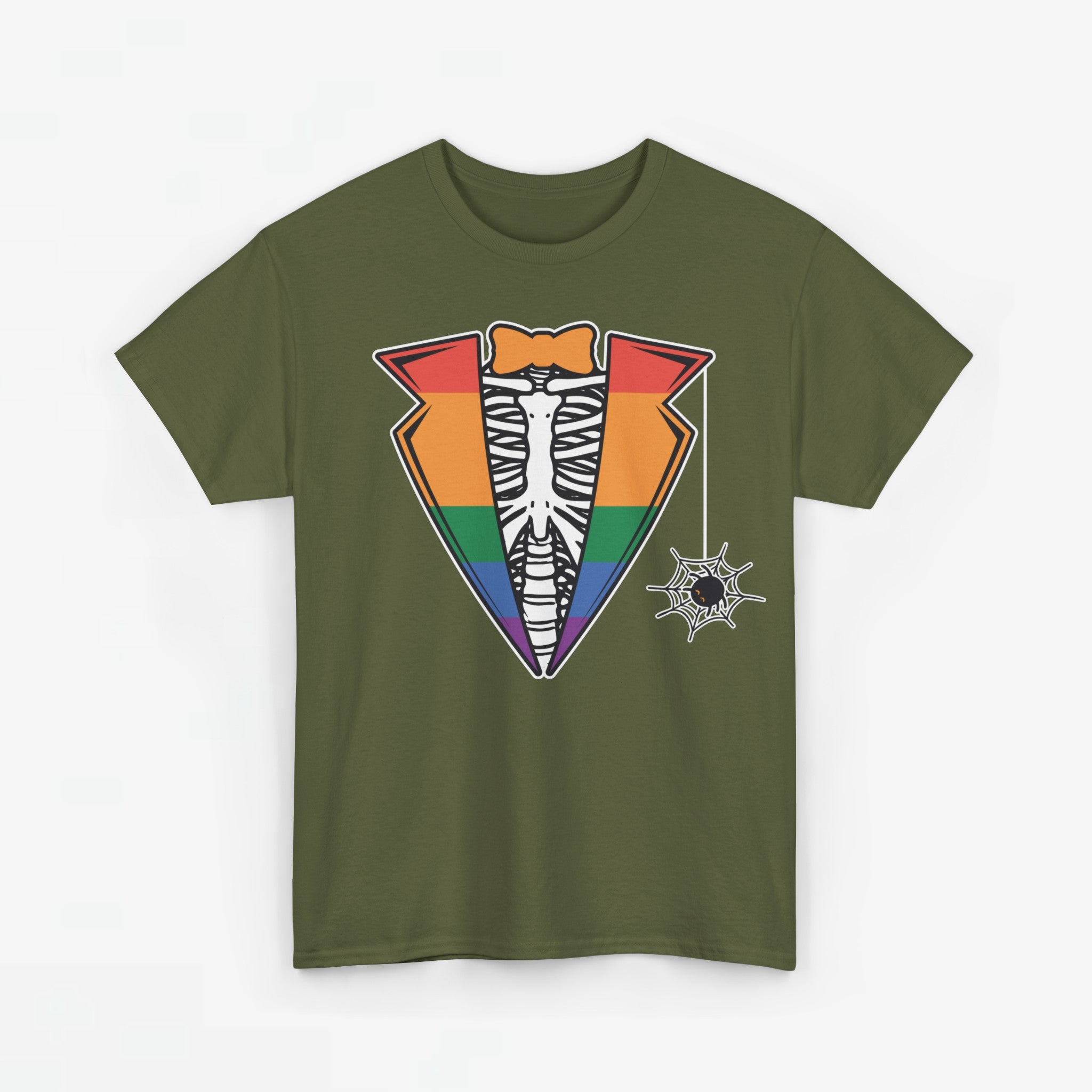 Gay Pride T-shirt - Skelet Regenboog Suit - Oversized #72