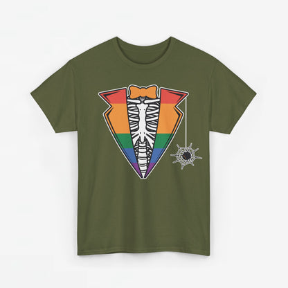 Gay Pride T-shirt - Skelet Regenboog Suit - Oversized #72