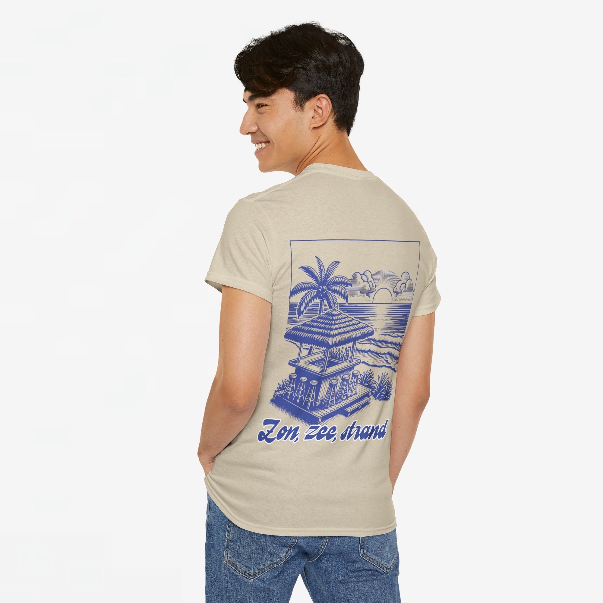 Zomer T-shirt voor Heren - Skrrtshirt Zomervakantie Oversized Tee #5- Zon, Zee, Strand