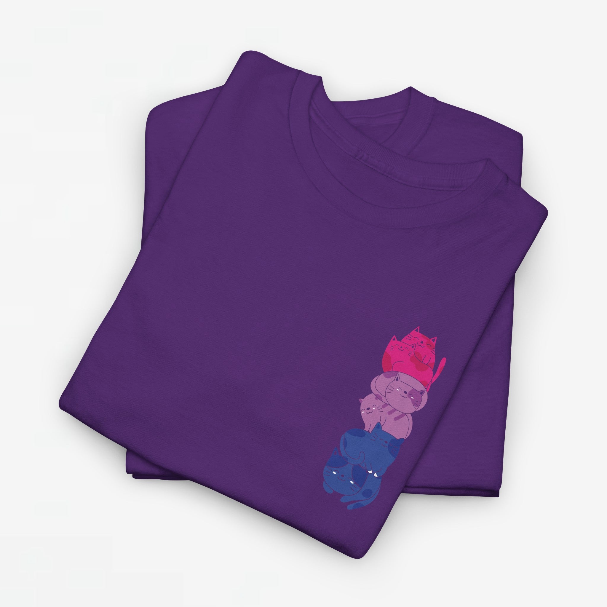Gay Pride T-shirt - Katten Bi Vlag - Oversized #49