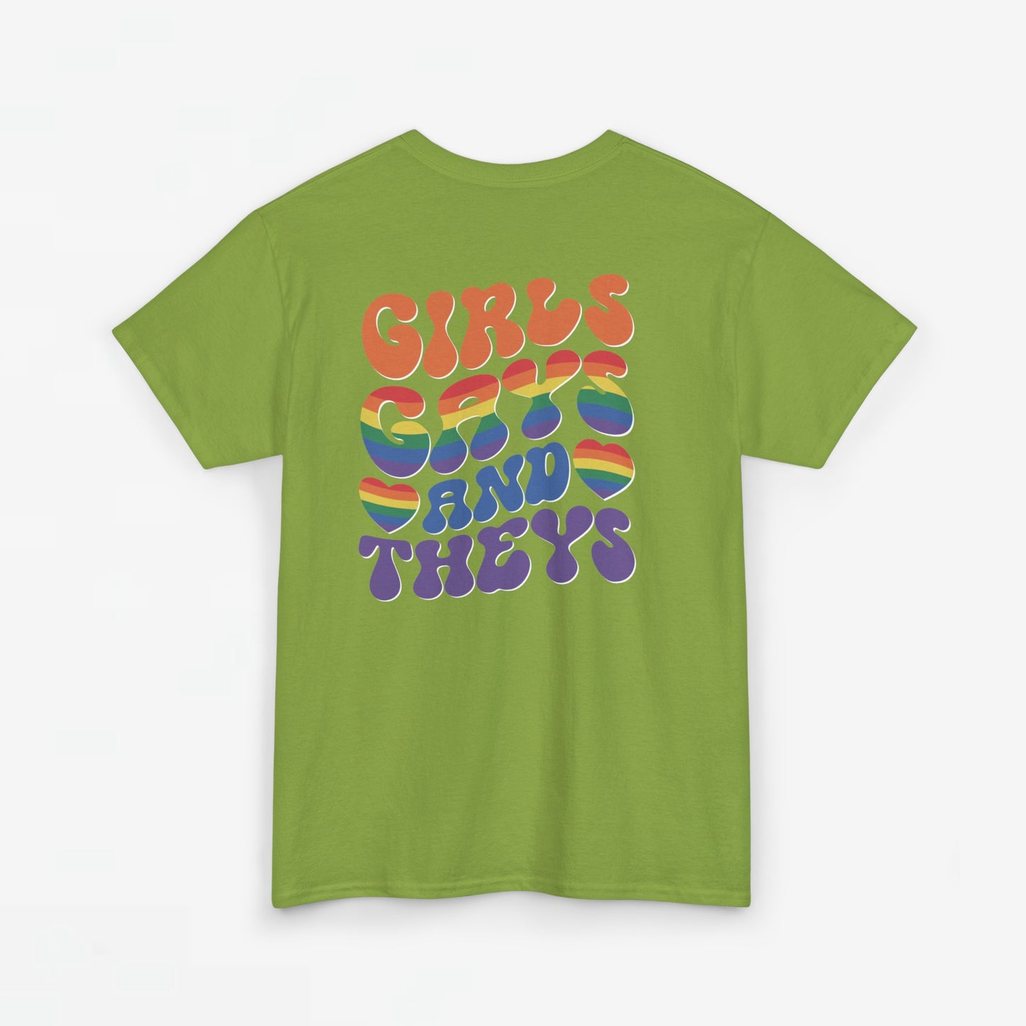 Gay Pride T-shirt - Girls Gays and Theys - Back Print - Oversized #21