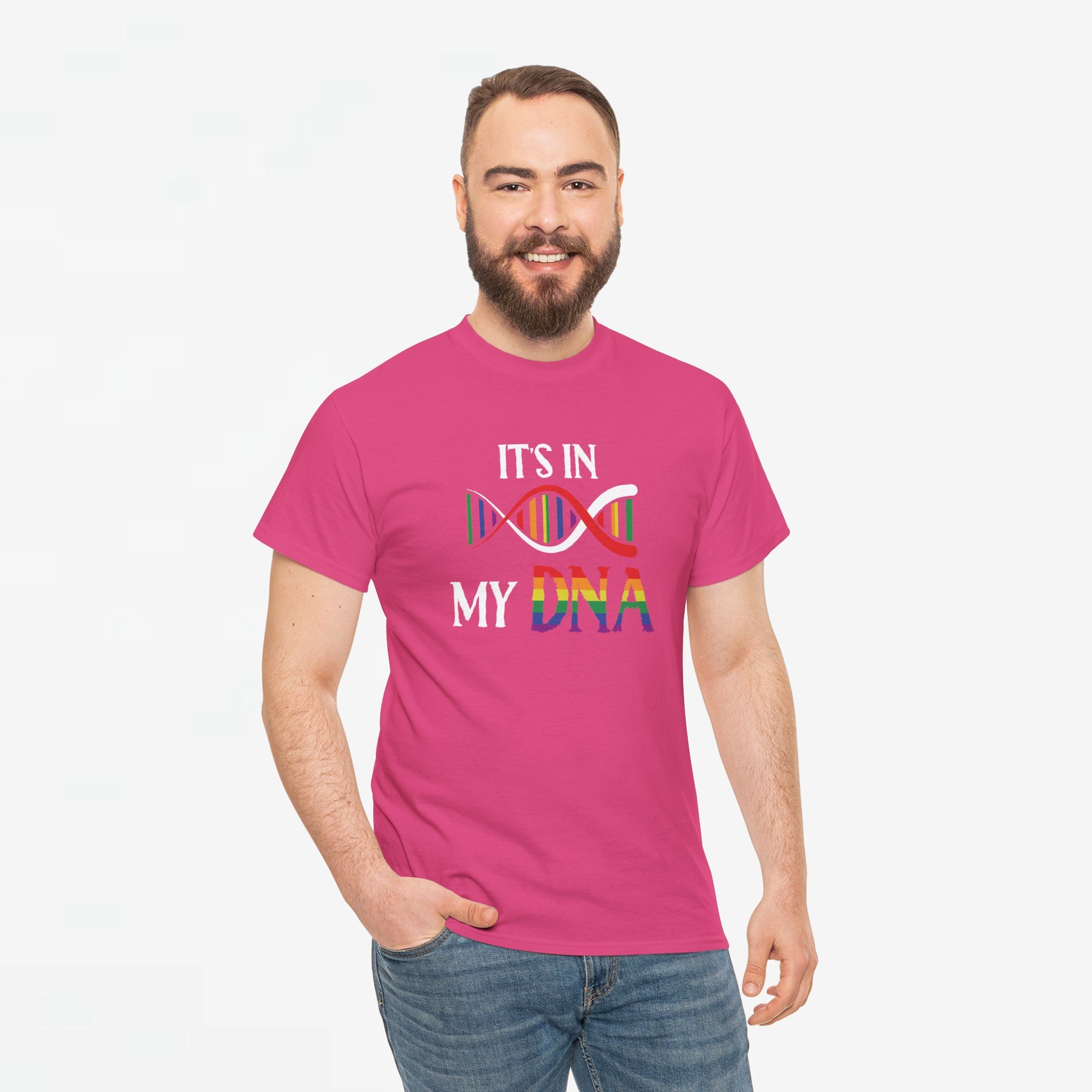 Gay Pride T-shirt - It's In My DNA - Oversized #48
