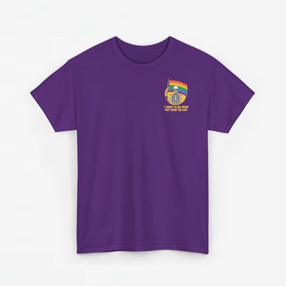 Gay Pride T-shirt - Skelet I used to be dead but now I'm Gay - Back Print - Oversized #78