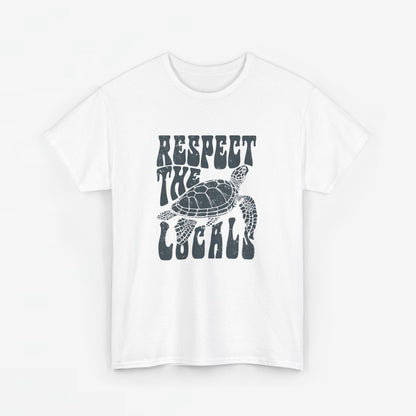 Dames Zomer Oversized T-shirt met print Schildpad- Respect the locals