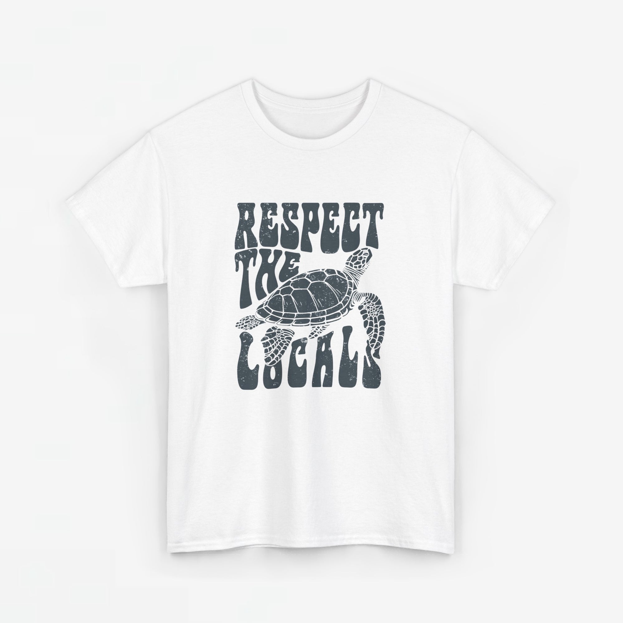 Heren Zomer Oversized T-shirt met print Schildpad- Respect the locals