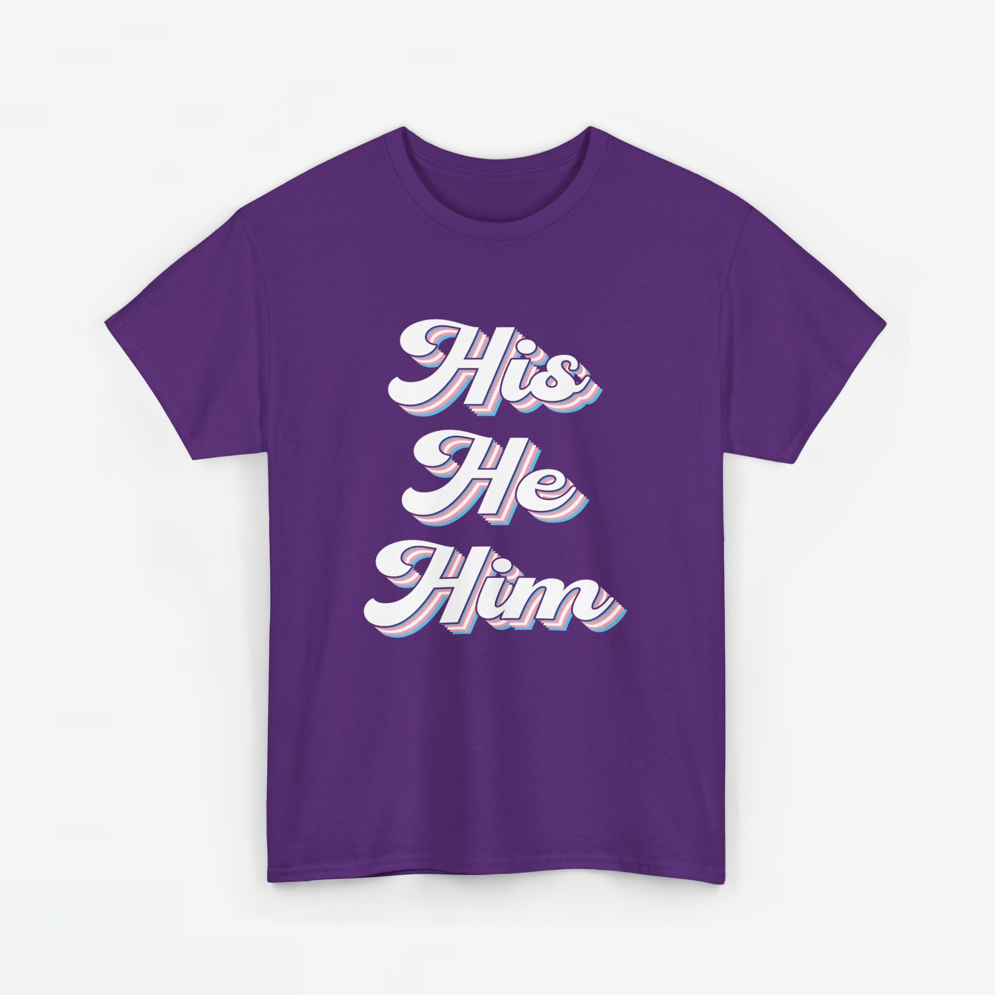 Gay Pride T-shirt - His He Him - Oversized #63