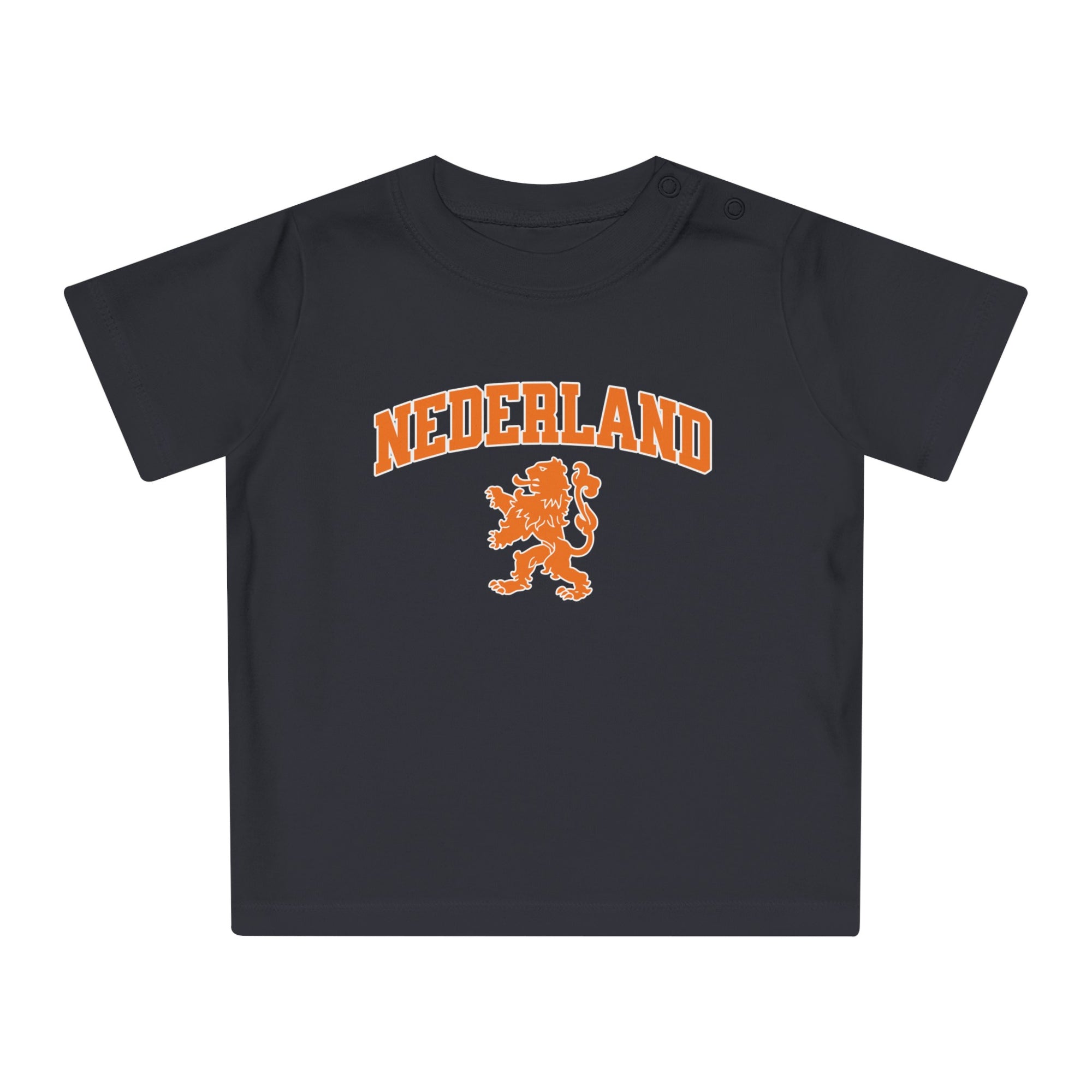 Baby T-shirt voor EK, WK en Koningsdag - NEDERLAND met Leeuw