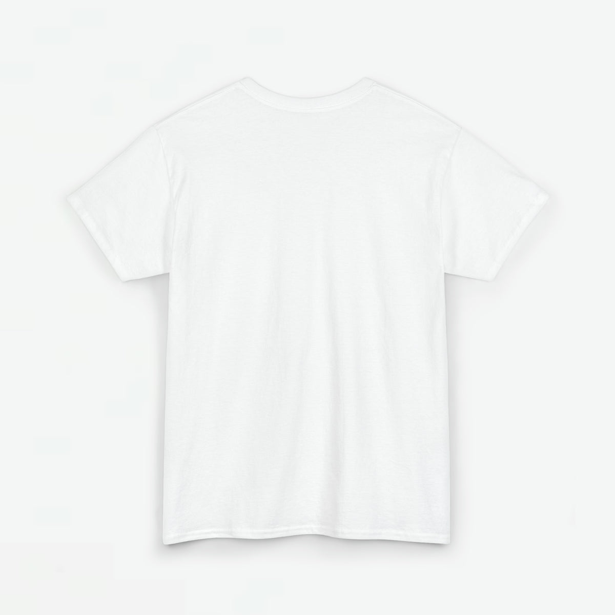 Heren T-shirt wit, effen achterkant zonder opdruk.