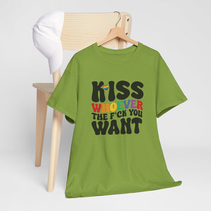 Gay Pride T-shirt - Kiss whoever the f*ck you want - Oversized #34