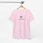 Roze oversized t-shirt op hanger met ronde hals en borstprint 'Honden mama'.