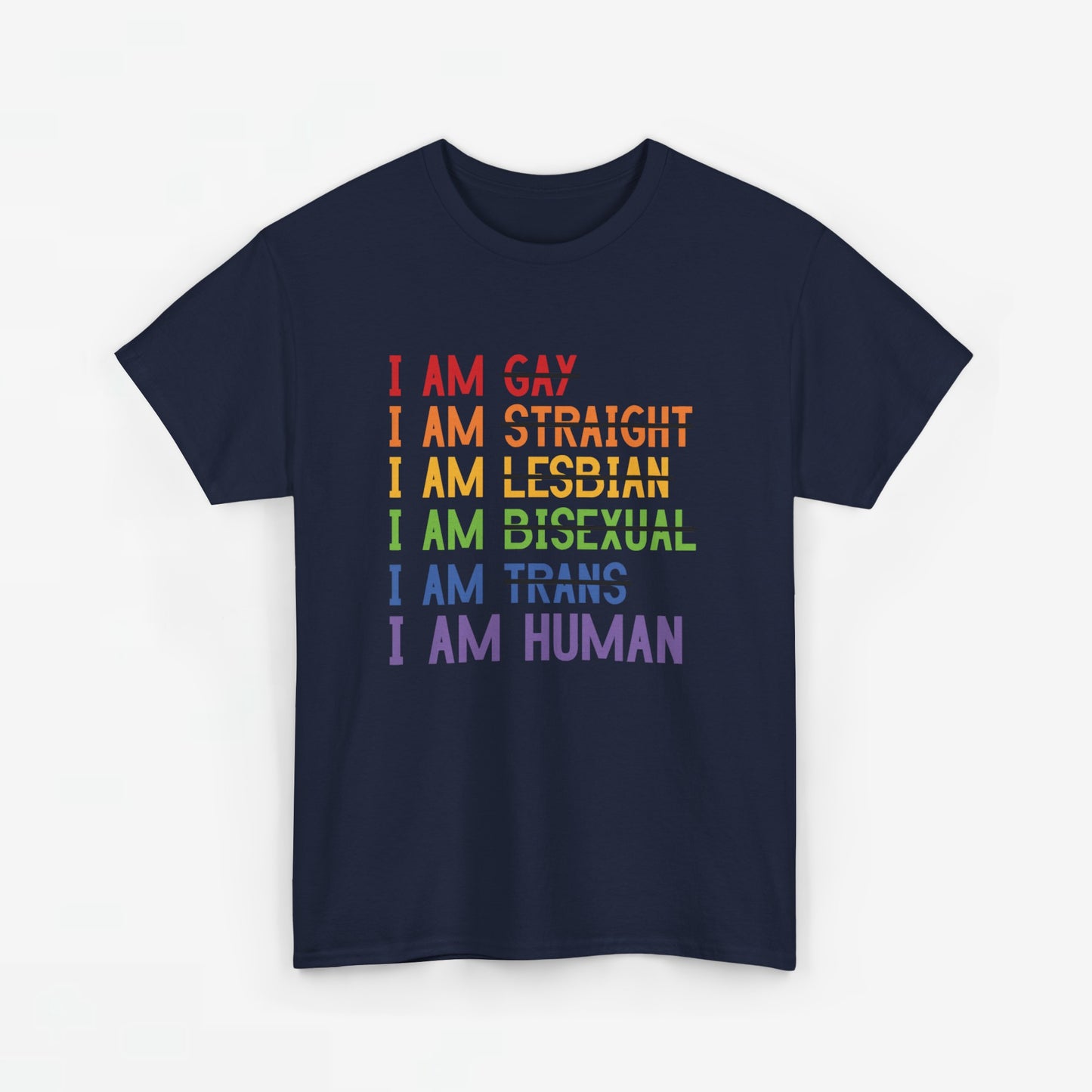 Gay Pride T-shirt - I am Human - Oversized #38