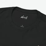 Zwart dames T-shirt met ronde hals, merklogo bij hals en katoenlabel