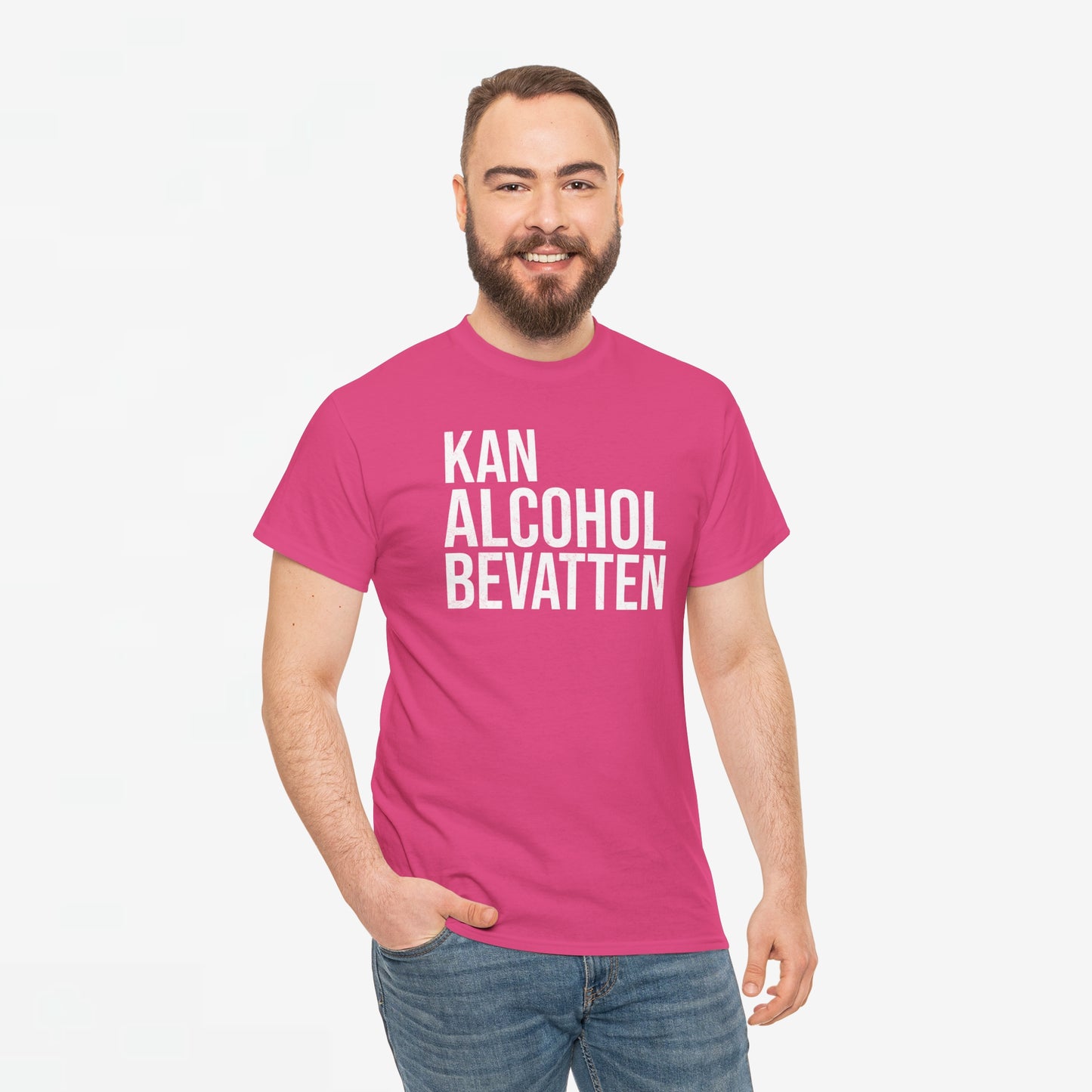 Kan Alcohol Bevatten | Front Print | Koningsdag T-shirt | Oversized