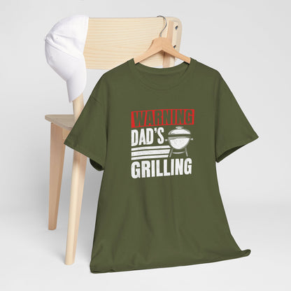 Vaderdag Papa Cadeau - T-shirt - Warning, Dad's Grilling - Oversized #25