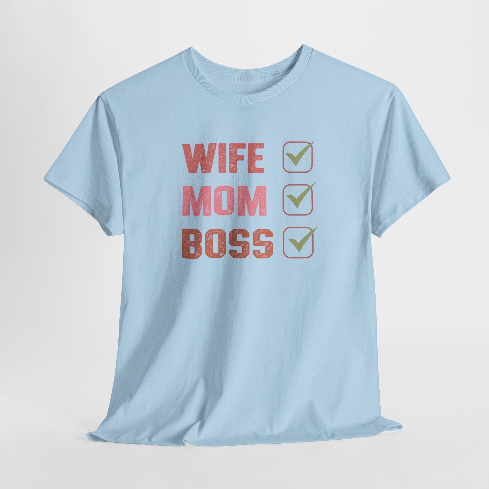 Moederdag Mama Cadeau - T-shirt - Wife Mom Boss - Oversized - #15
