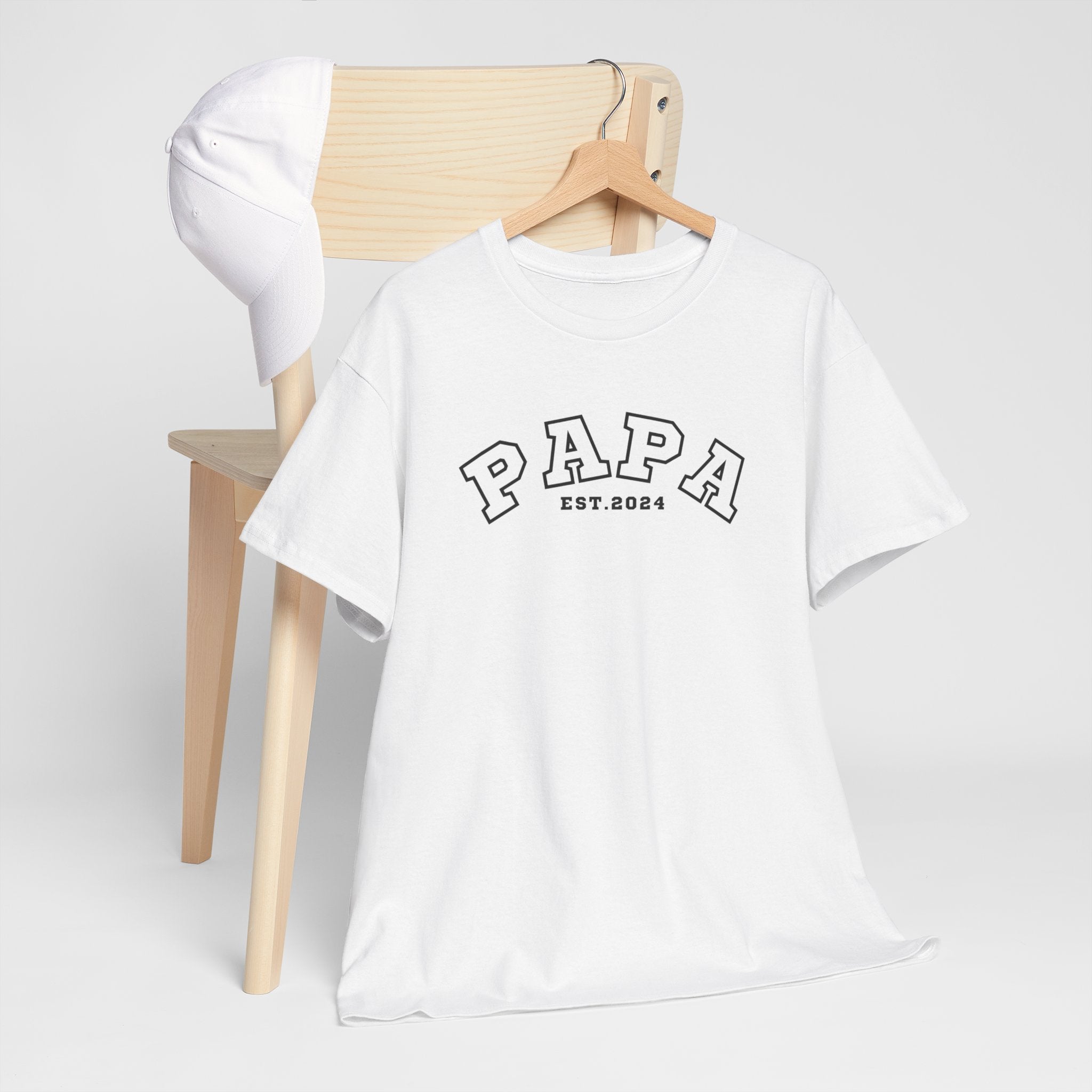 Gepersonaliseerde Vaderdag Papa Cadeau - T-shirt - Papa - EST [Jaar]