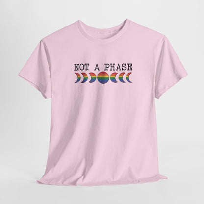 Gay Pride T-shirt - Not a phase (zwarte tekst) - Oversized #3