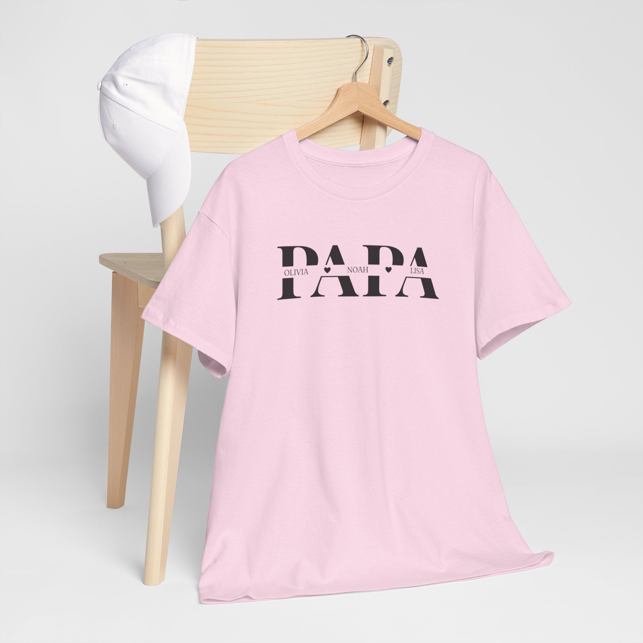 Gepersonaliseerde Vaderdag Papa Cadeau - T-shirt - Papa met namen