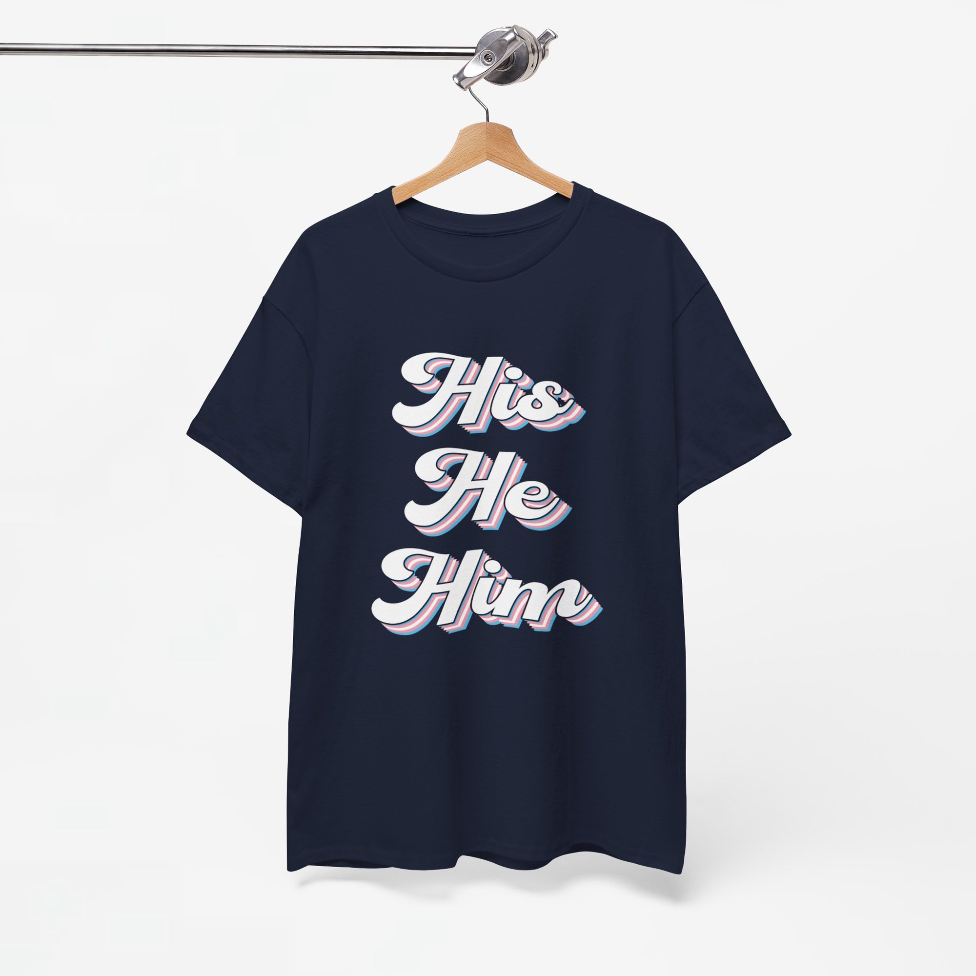 Gay Pride T-shirt - His He Him - Oversized #63
