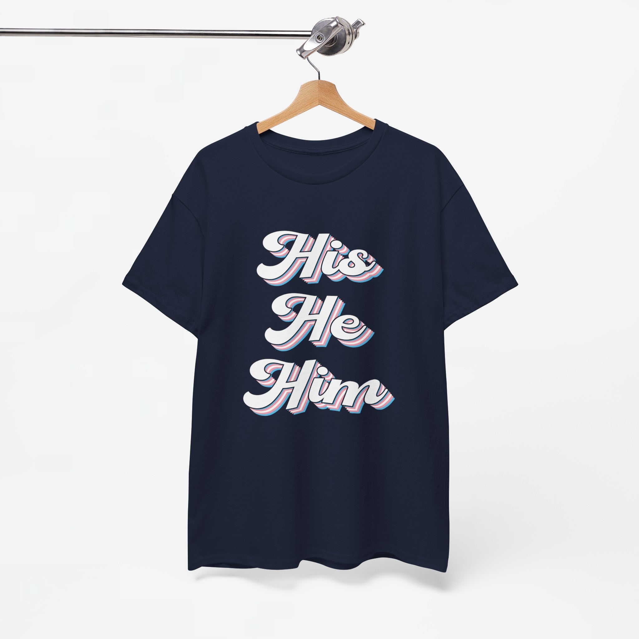Gay Pride T-shirt - His He Him - Oversized #63