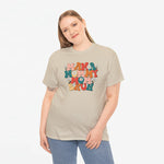 Beige oversized T-shirt met mama-mommy-bruh print op de borst
