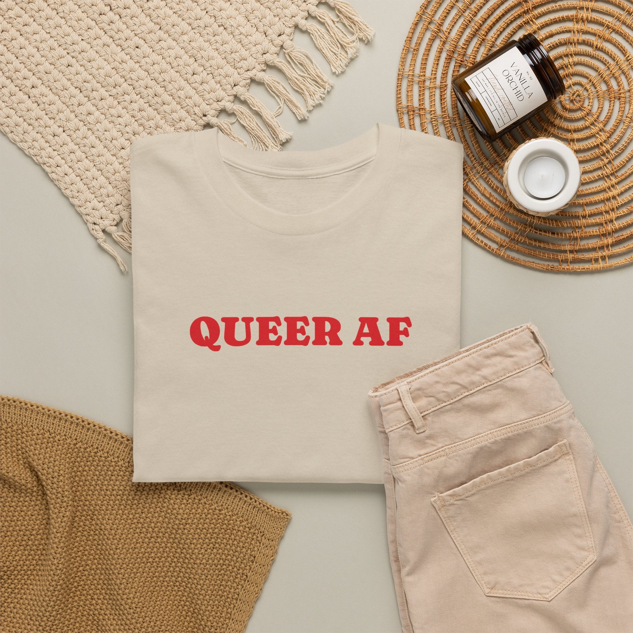 Gay Pride T-shirt - Queer AF | SkrrtShirt