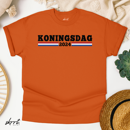 Koningsdag 2024 - zwarte tekst | Front Print | Koningsdag T-shirt | Oversized | Dames