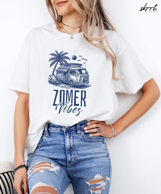 Dames Zomer Oversized T-shirt met print - Camper Zomer Vibes