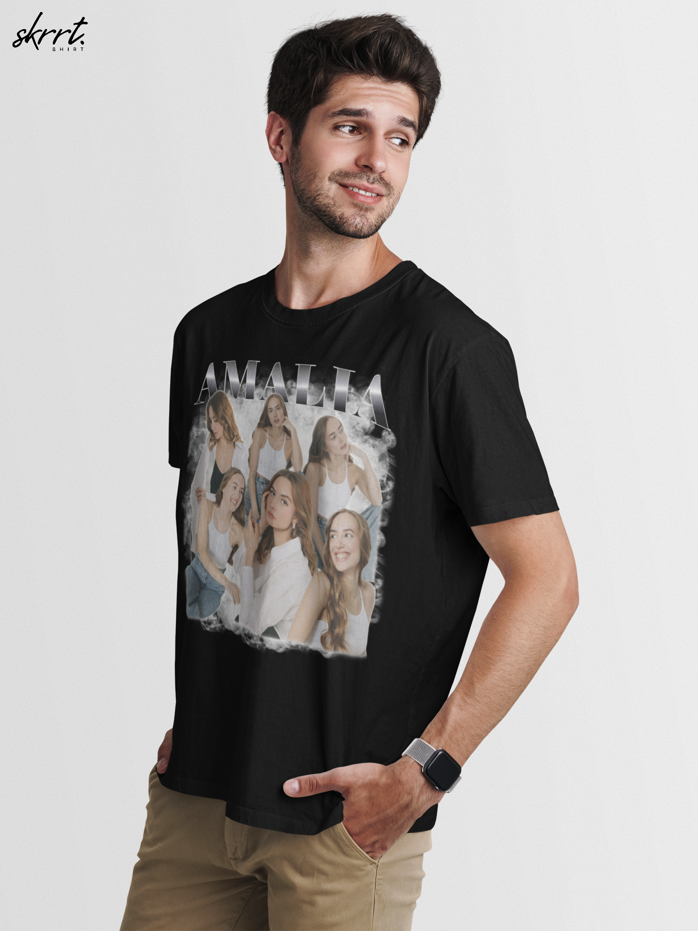 Gepersonaliseerde Cadeau - Vriendin/Vrouw Foto T-shirt - Grappige 90s Bootleg Shirt