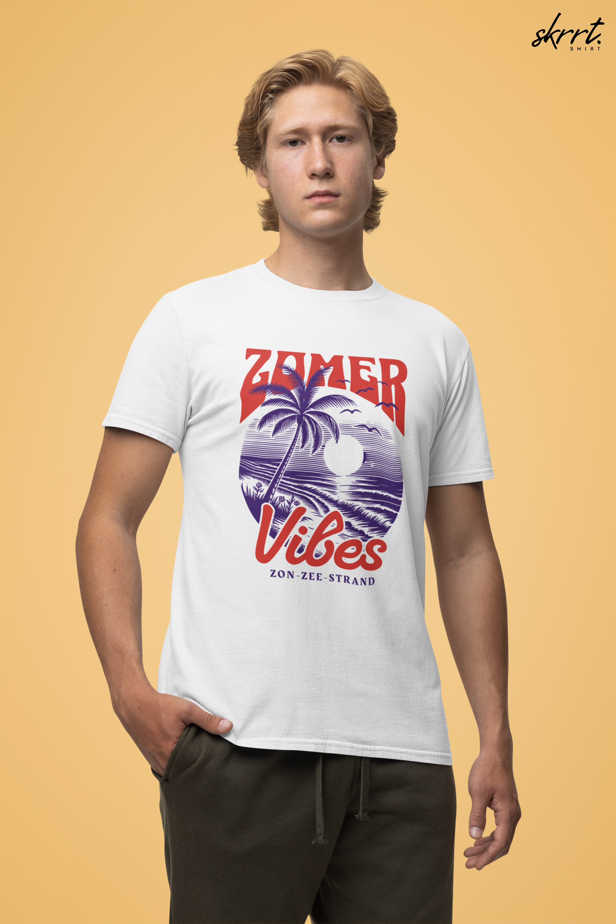 Heren Zomer Oversized T-shirt met print - Zomer Vibes #1