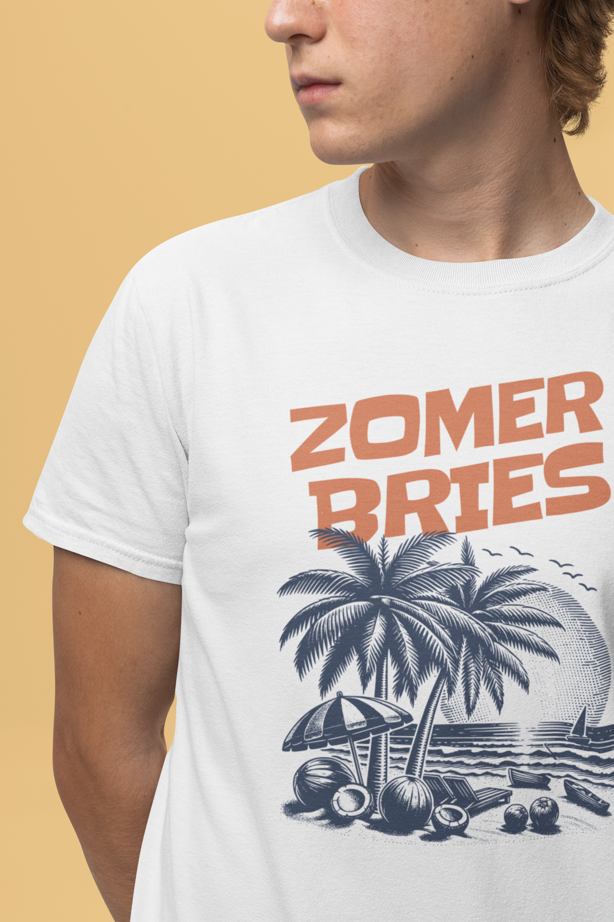 Heren Zomer Oversized T-shirt met print - Zomer Bries