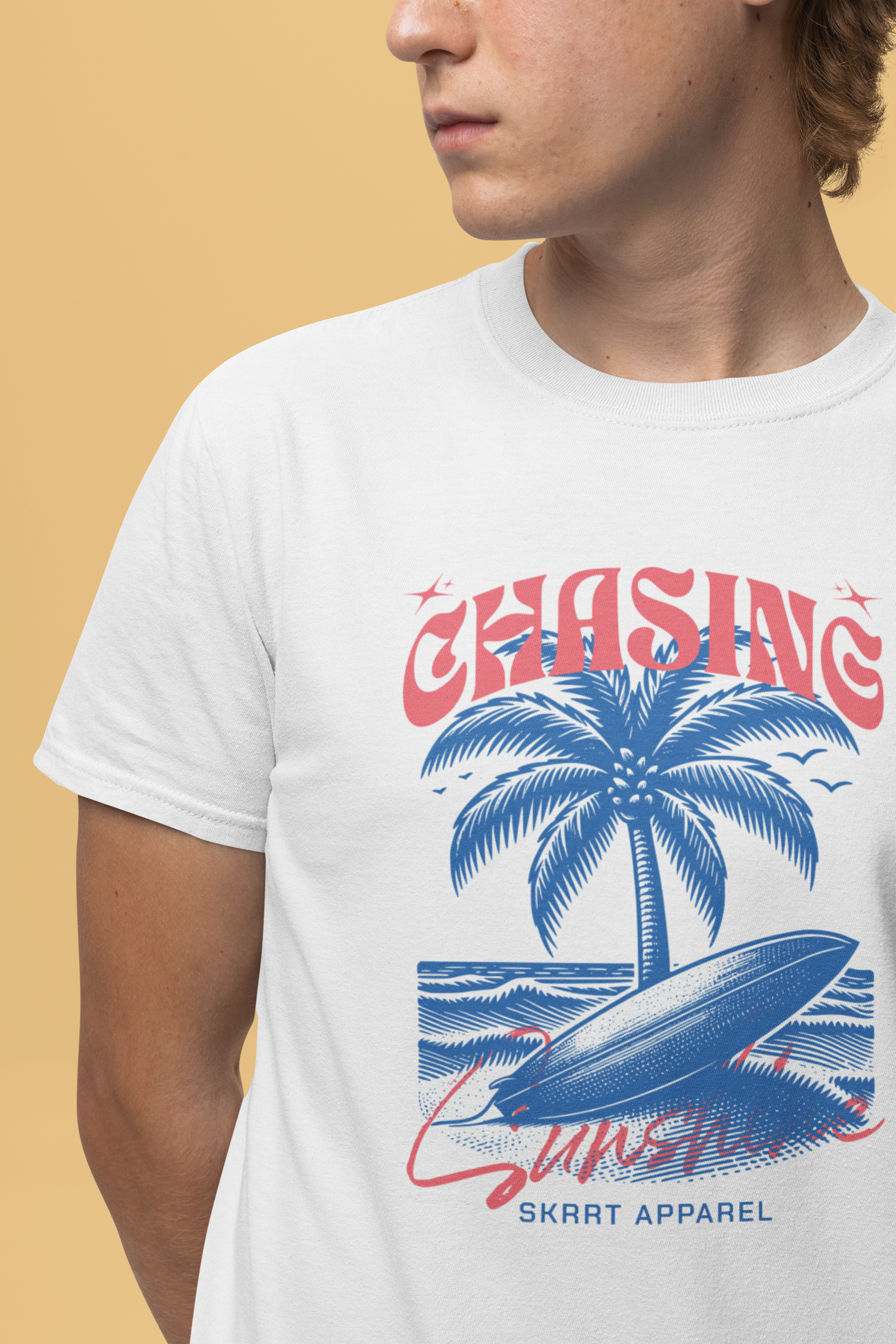 Heren Zomer Oversized T-shirt met print - Chasing Sunshine