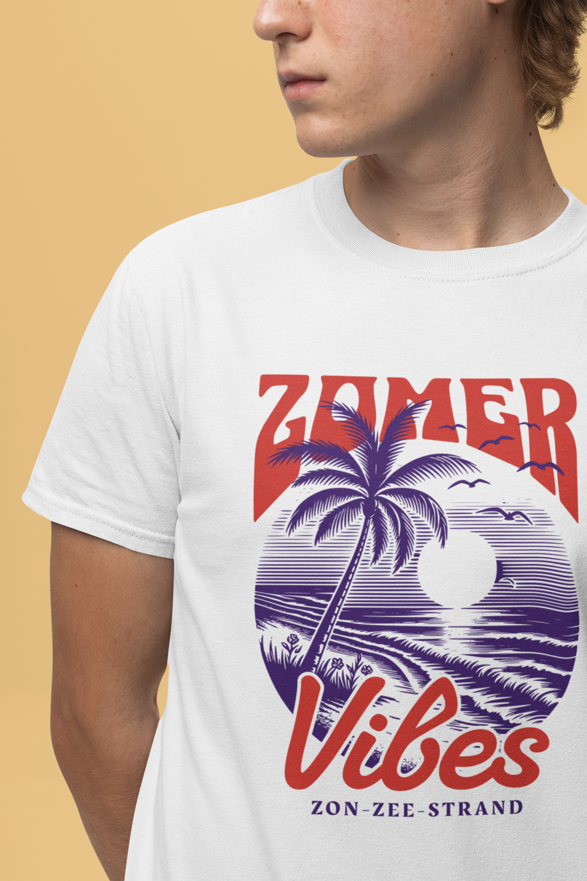 Heren Zomer Oversized T-shirt met print - Zomer Vibes #1