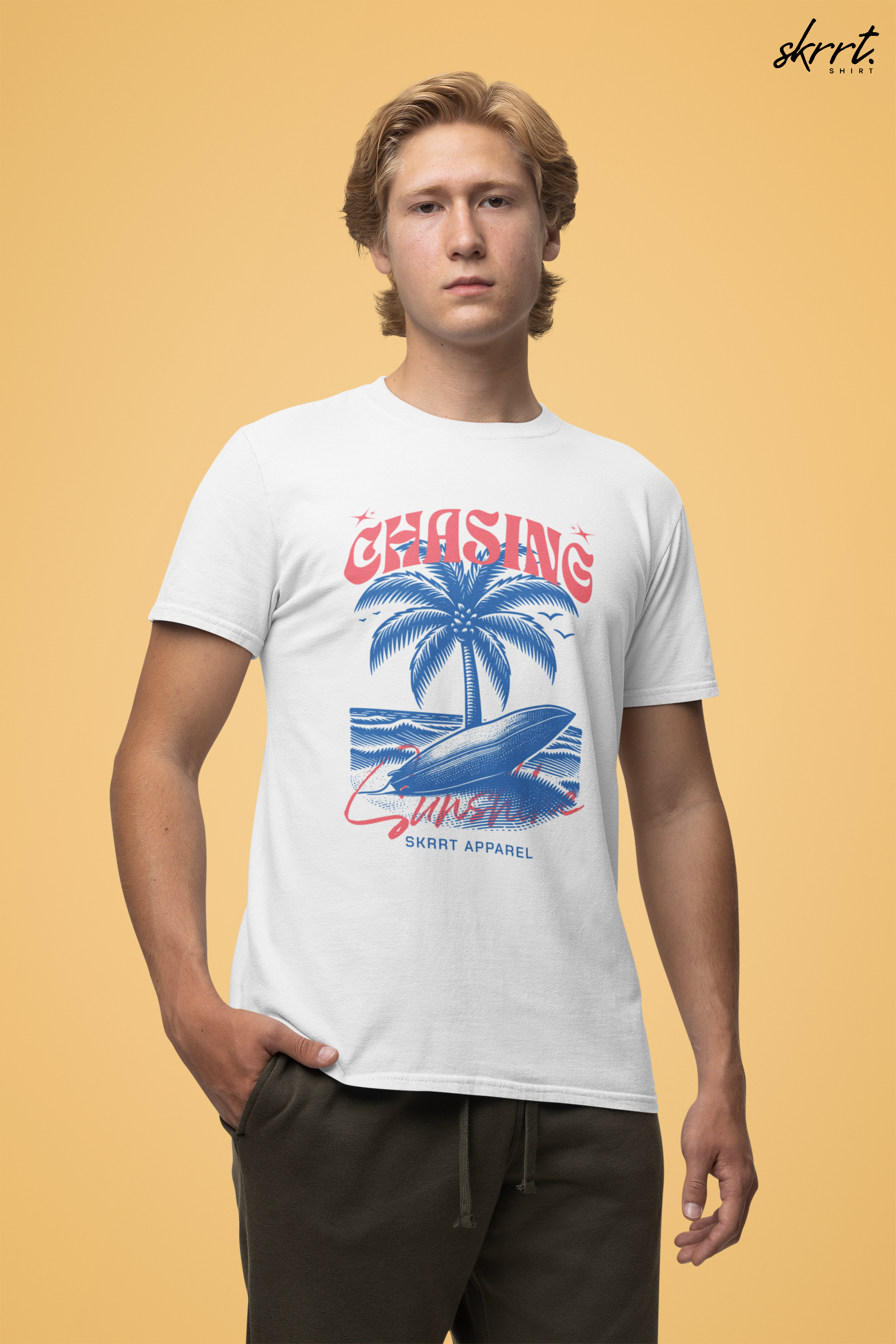 Heren Zomer Oversized T-shirt met print - Chasing Sunshine