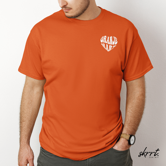 Oranje Hart | Back Print | Koningsdag T-shirt | Oversized | Heren