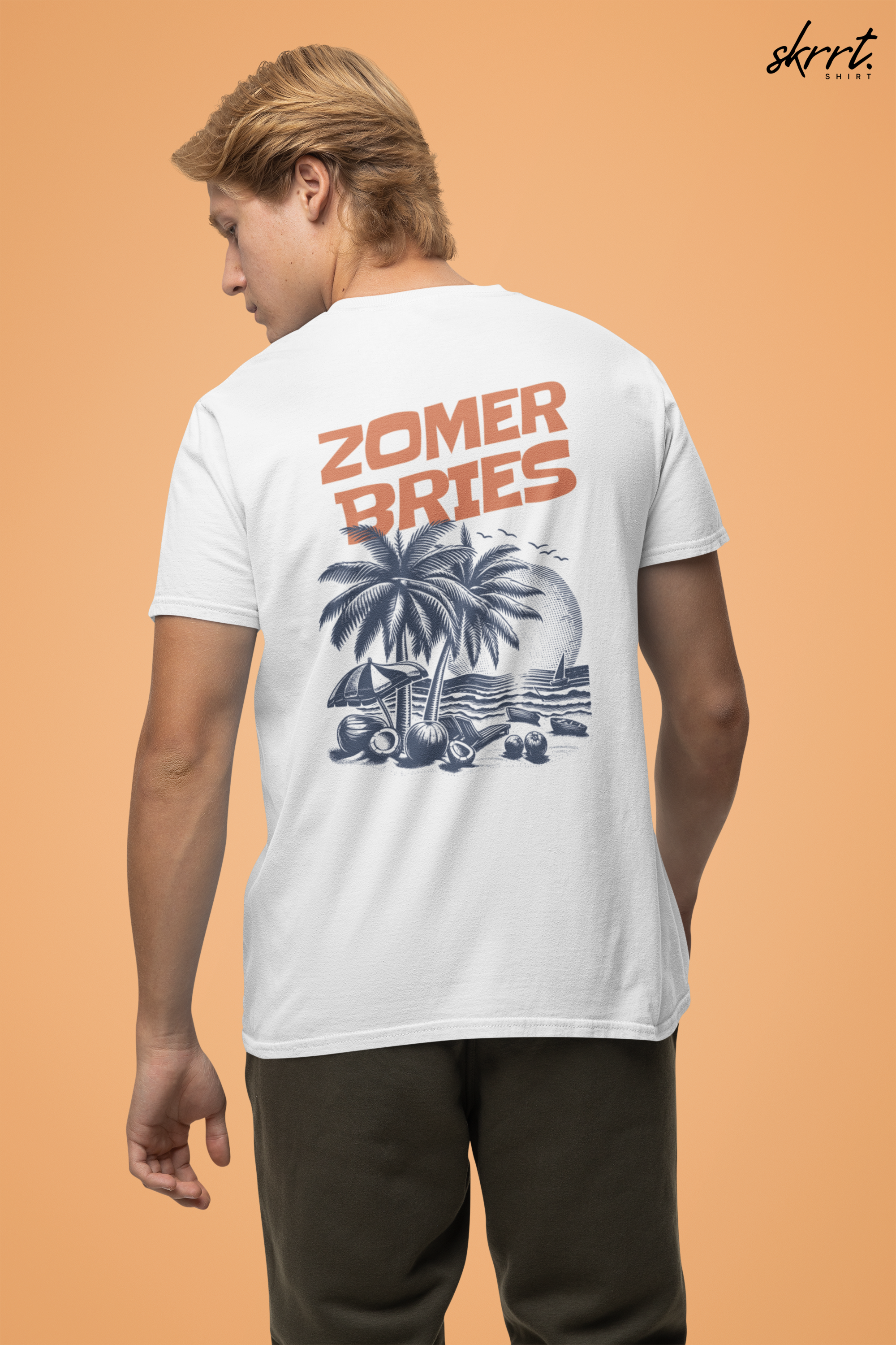 Zomer T-shirt voor Heren - Skrrtshirt Zomervakantie Oversized Tee #8 - Zomer Bries