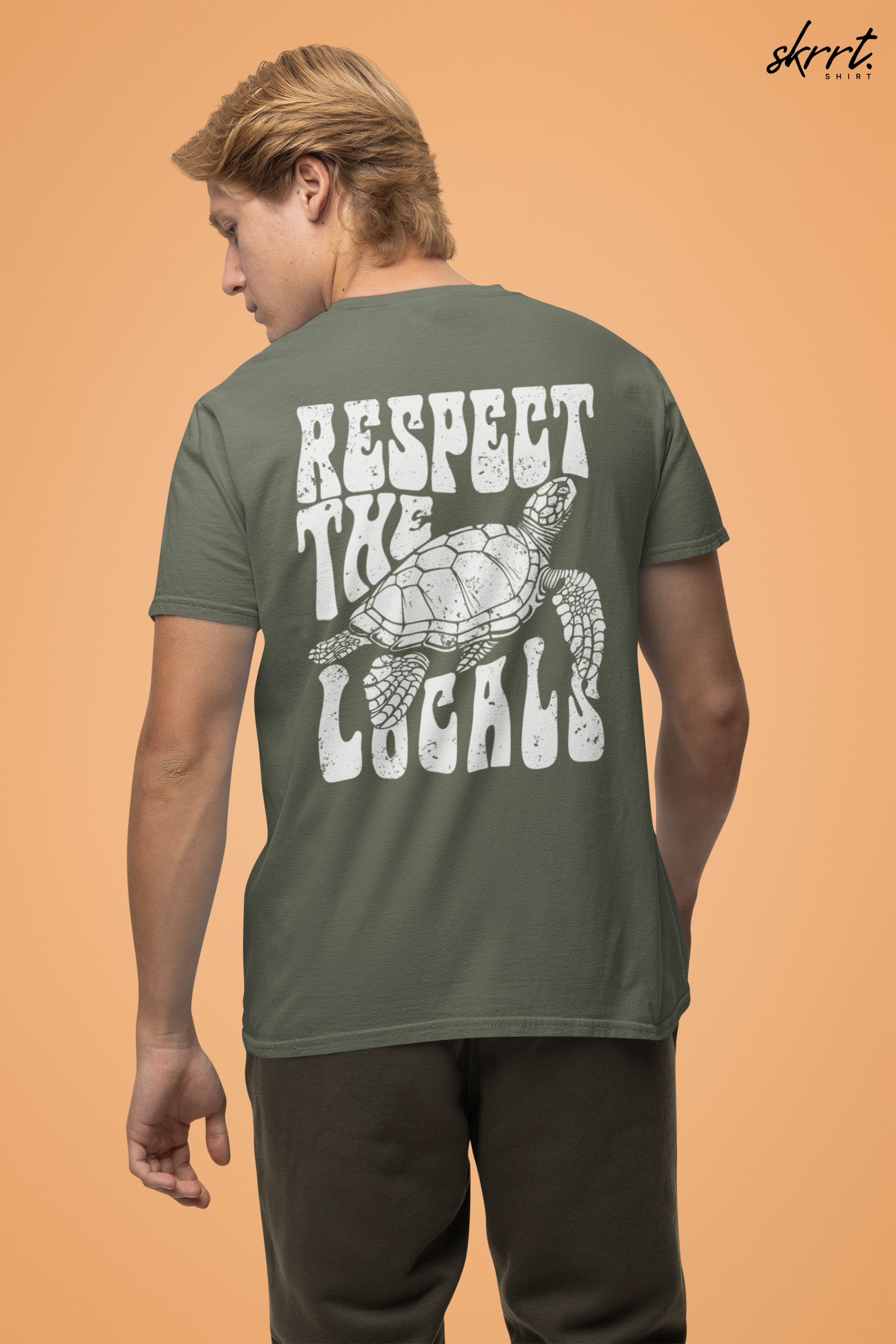 Zomer T-shirt voor Heren - Skrrtshirt Zomervakantie Oversized Tee #12 - Respect the locals