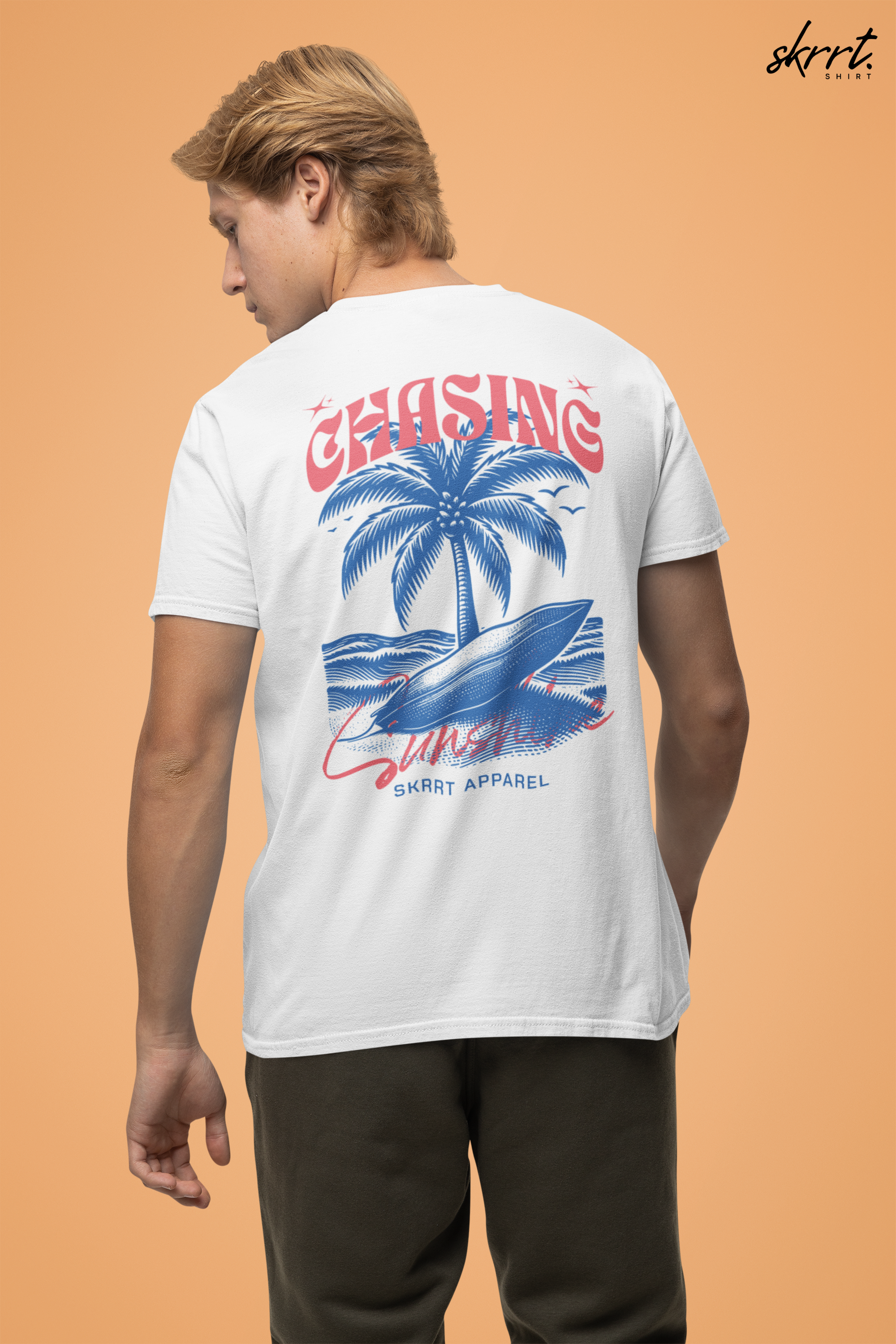 Zomer T-shirt voor Heren - Skrrtshirt Zomervakantie Oversized Tee #6 - Chasing Sunshine