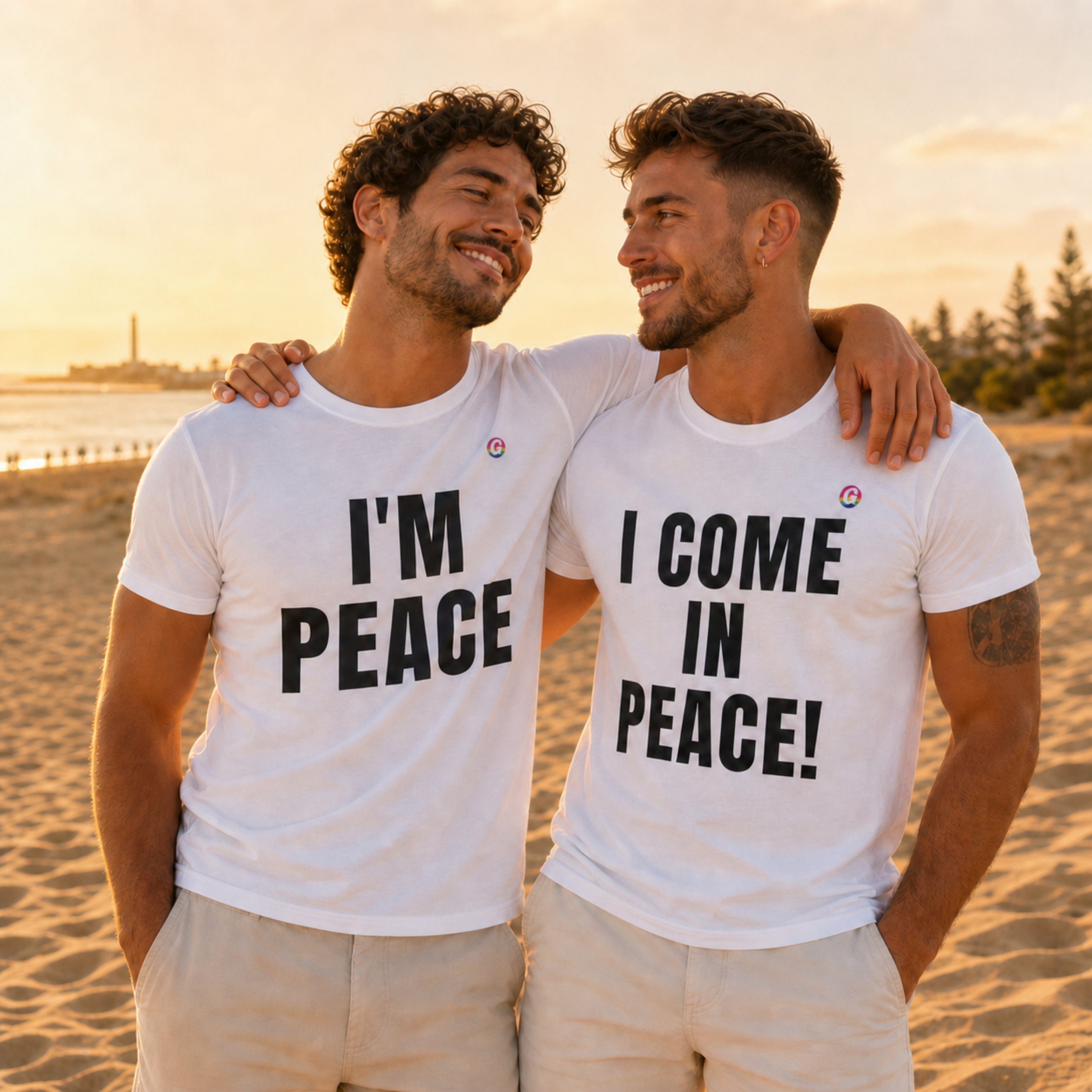 I come in peace/ I'm peace – Gay Gran Canaria Collab | SkrrtShirt